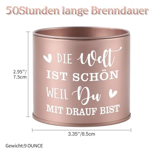 Lavendel-Duftkerze mit Spruch – Geschenk für Frauen – Bild 3