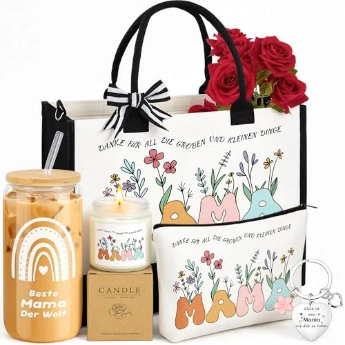 Geschenkset für Mama – Tasche, Glasbecher & mehr – Bild 2