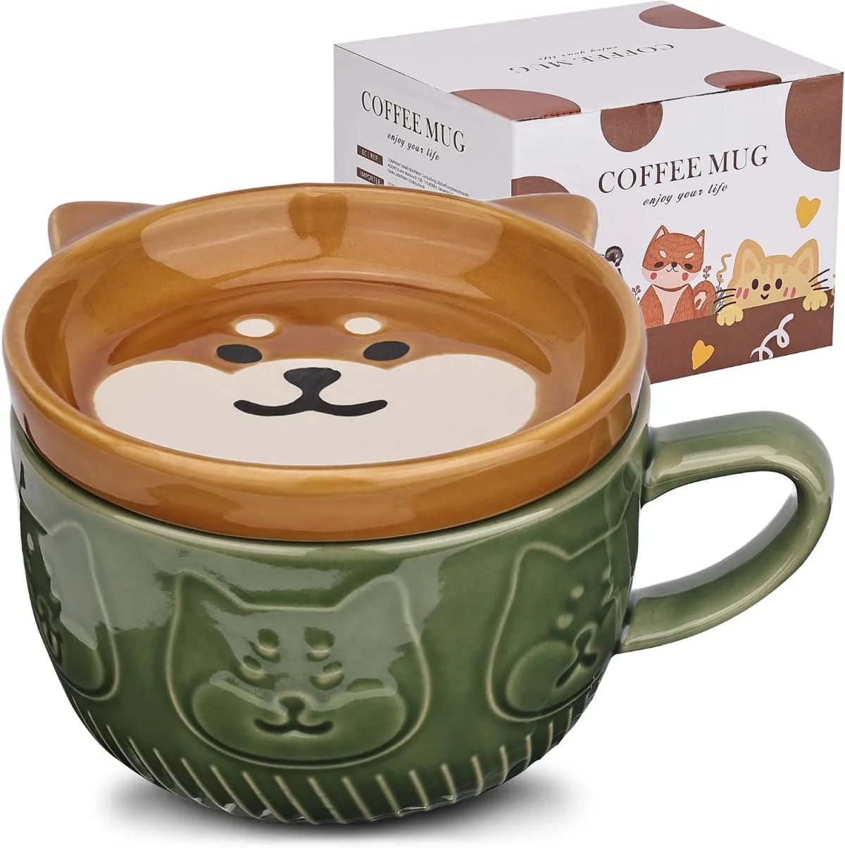 Keramiktasse mit Hundemotiv für Hundefans