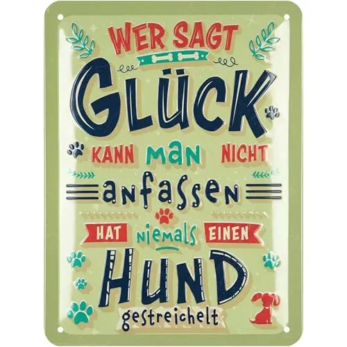 Retro-Blechschild mit Hundespruch für Hundefans – Bild 2