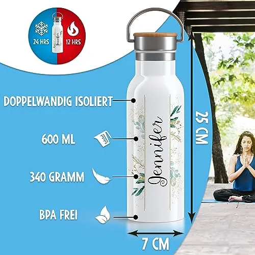 Thermo-Trinkflasche mit Namen – Geschenk für Frauen – Bild 3