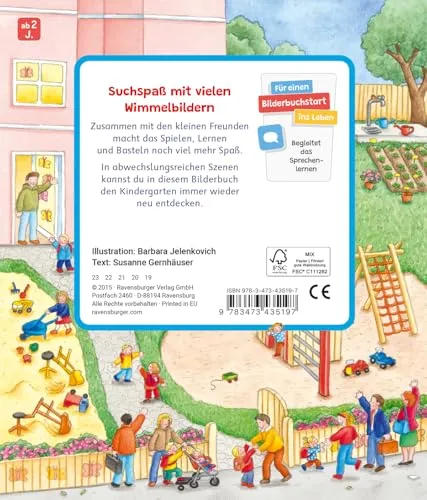 Wimmelbuch Kindergarten – Geschenk für Kleinkinder – Bild 3