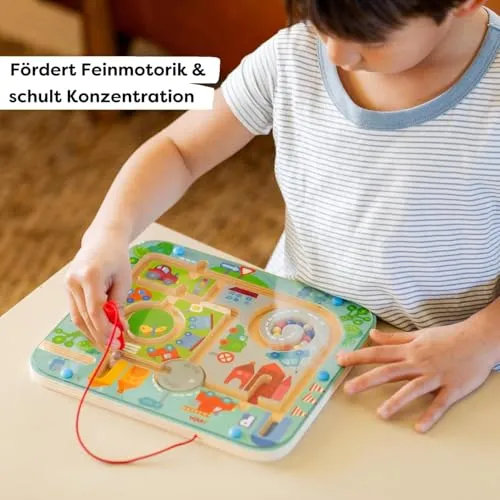 Magnet-Labyrinth aus Holz für Kinder ab 2 Jahren – Bild 3