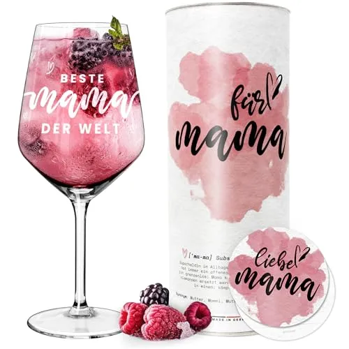 Weinglas „Beste Mama der Welt“ als Geschenk – Bild 2