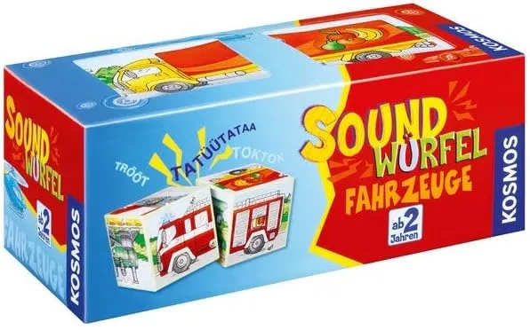 Soundwürfel Fahrzeuge – Lernspielzeug für Kleinkinder