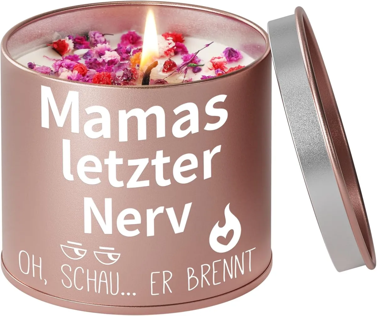 Lavendel-Duftkerze als liebevolles Geschenk für Mama