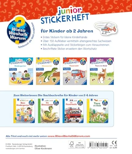 Stickerheft Feuerwehr – kleines Geschenk ab 2 Jahren – Bild 3