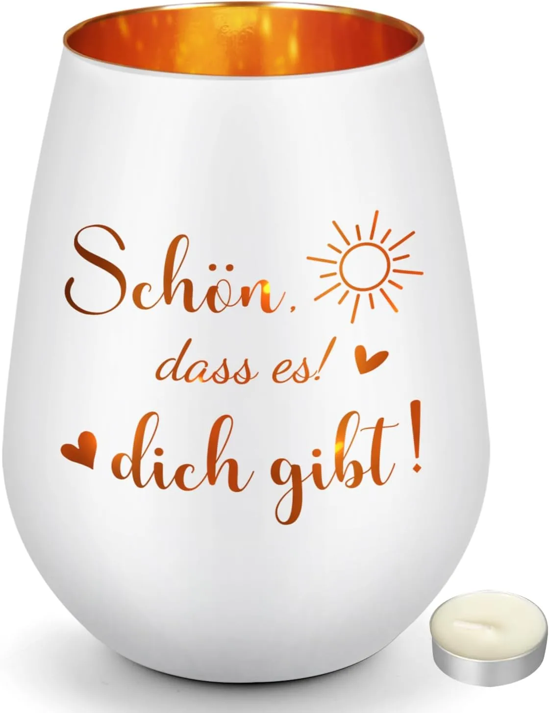 Windlicht mit Schriftzug – Geschenk für Frauen