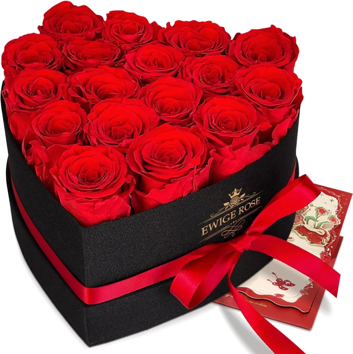 Konservierte Rosen in Herzbox – Geschenk für sie