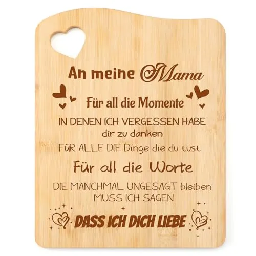 Bambus-Schneidebrett als Geschenk für Mama – Bild 2