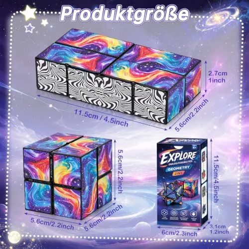 Infinity Cube Set – Fidget-Geschenk für Kinder – Bild 3