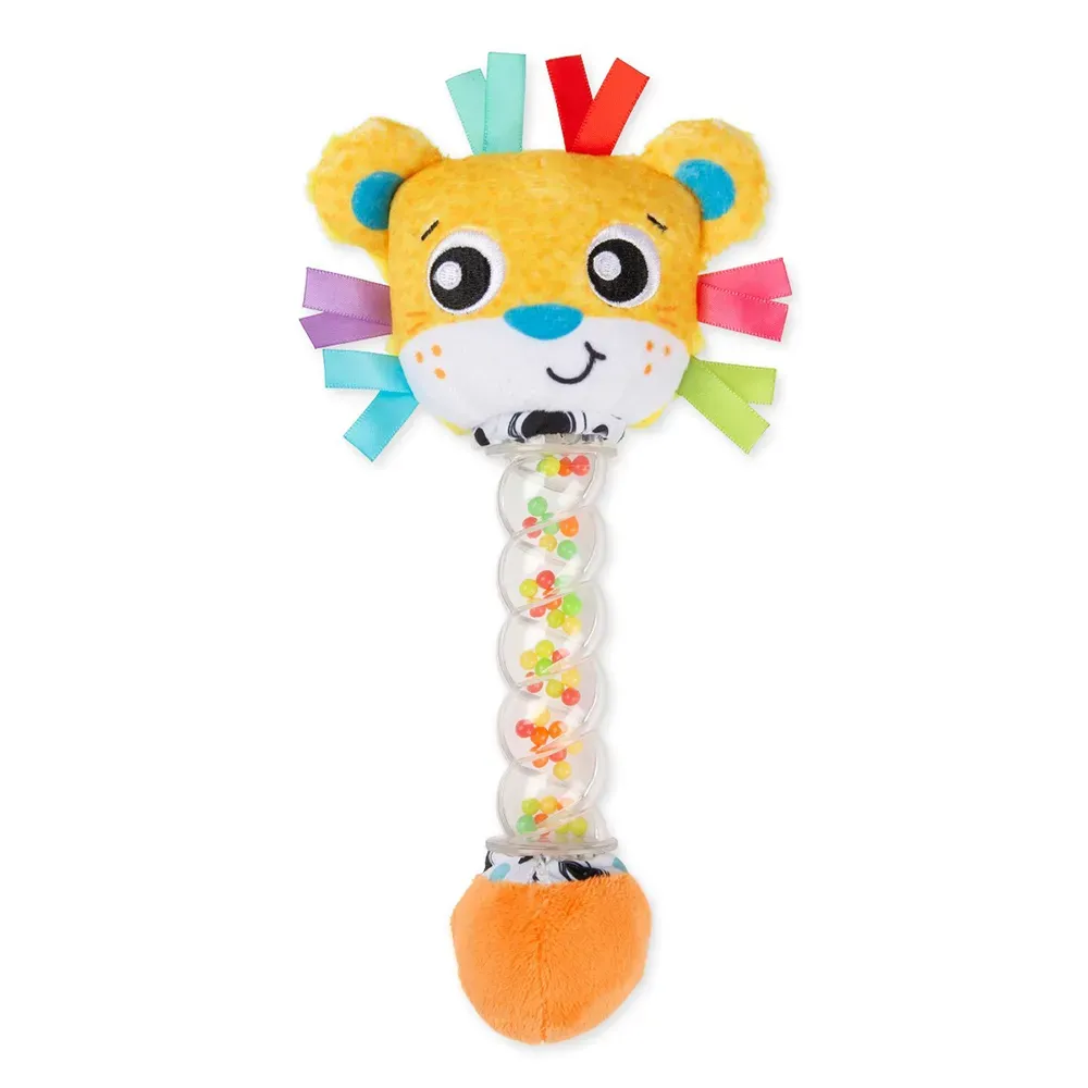 Löwen-Rassel mit Regengeräusch – Geschenk für Babys