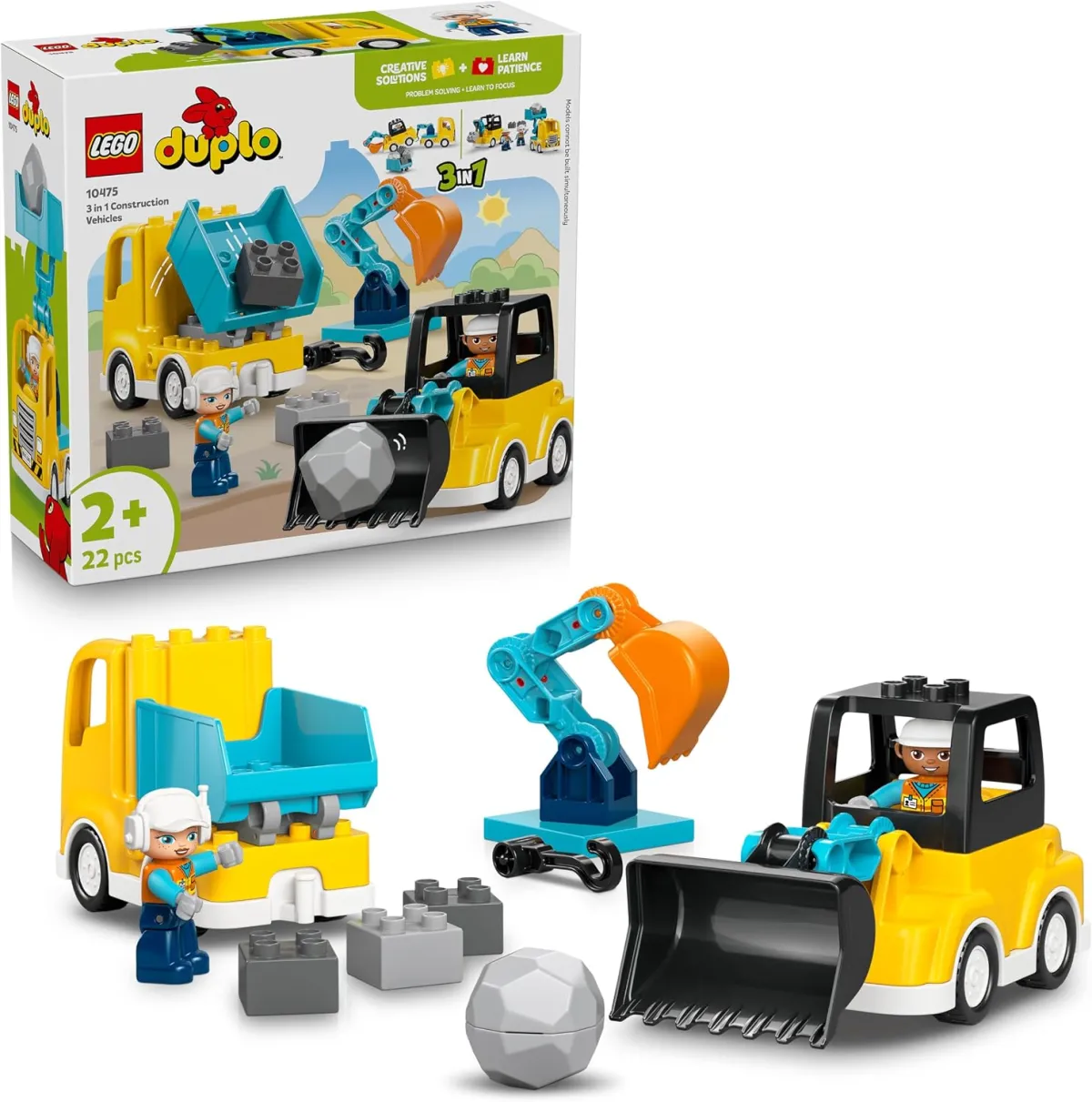 DUPLO Baufahrzeuge-Set – Geschenk ab 2 Jahren