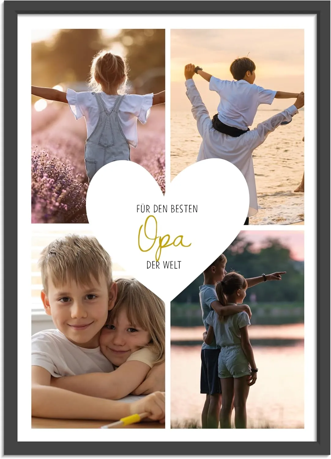 Personalisiertes Fotobild für Opa – Geschenk mit Herz