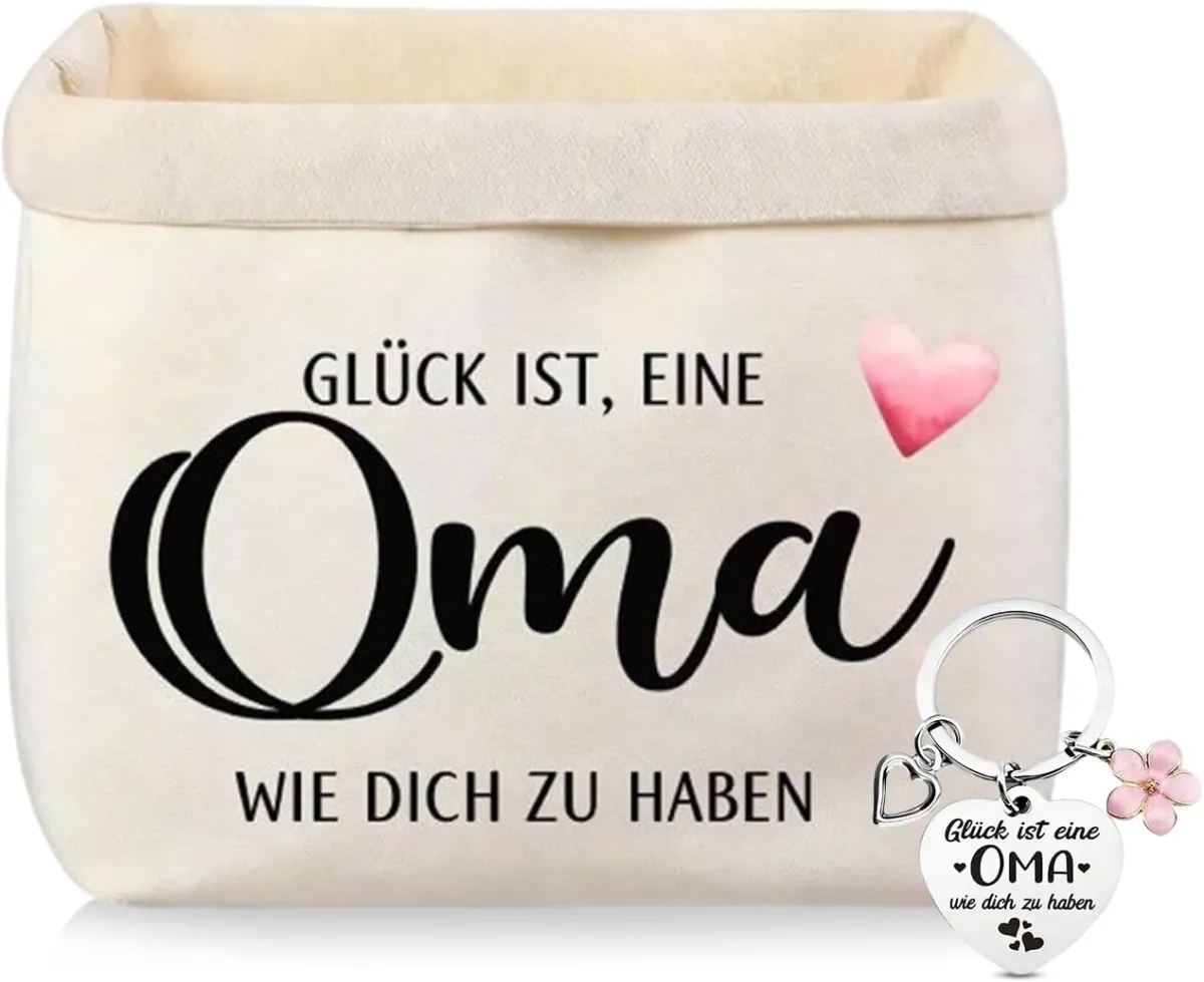 Brotkorb mit Schlüsselanhänger – Geschenk für Oma