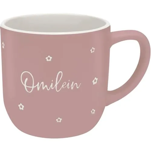Rosa Tasse „Omilein“ mit Gravur – Geschenk für Oma – Bild 2