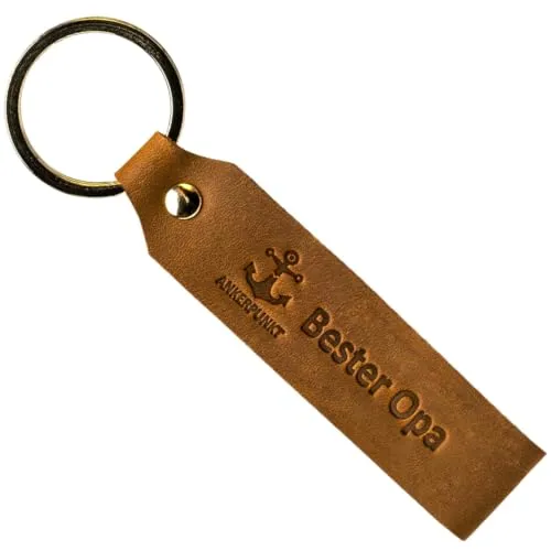 Lederanhänger „Bester Opa“ – Geschenk von den Enkeln – Bild 2