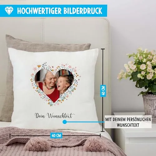 Fotokissen mit eigenen Bildern und Text – Geschenk für Oma – Bild 3
