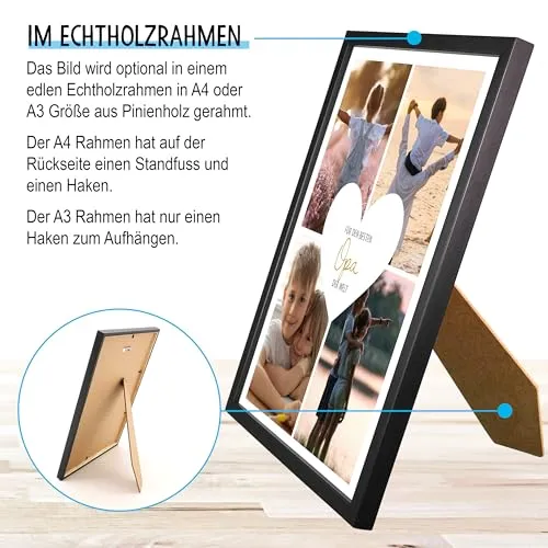 Personalisiertes Fotobild für Opa – Geschenk mit Herz – Bild 3