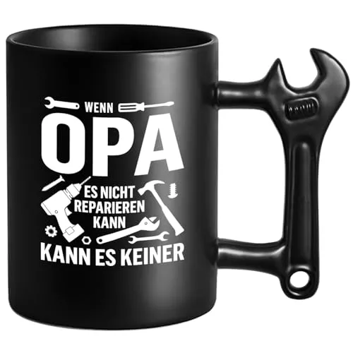 Opa-Tasse mit Schraubenschlüssel-Griff als Geschenk – Bild 2