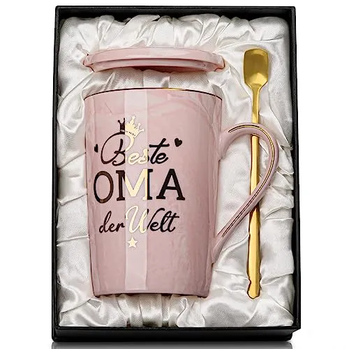 Rosa Tasse „Beste Oma der Welt“ als Geburtstagsgeschenk – Bild 2