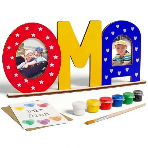 Bastelset OMA-Schriftzug aus Holz – Geschenk von Enkeln – Bild 2