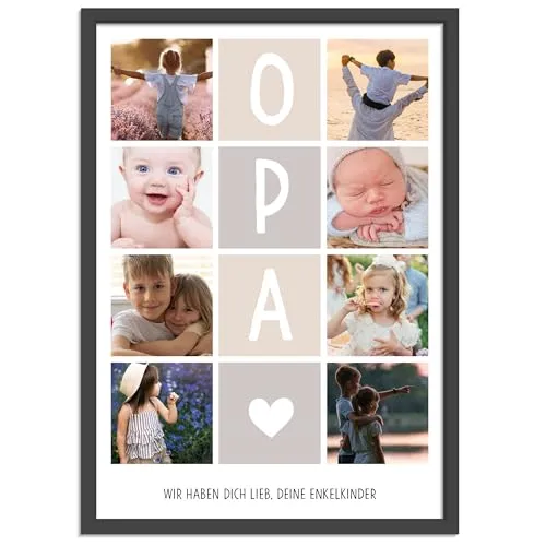 Personalisiertes Fotobild für Opa mit 8 Fotos und Text – Bild 2