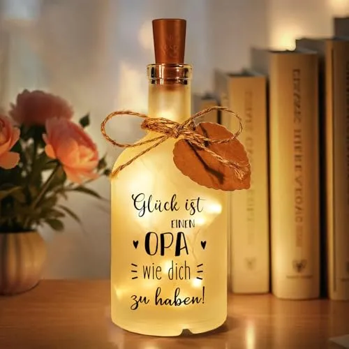 Flaschenlicht zum Selbstbefüllen – Geschenk für Opa – Bild 2