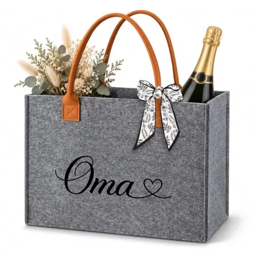 Filztasche mit Oma-Motiv – Geschenk zum Geburtstag – Bild 2