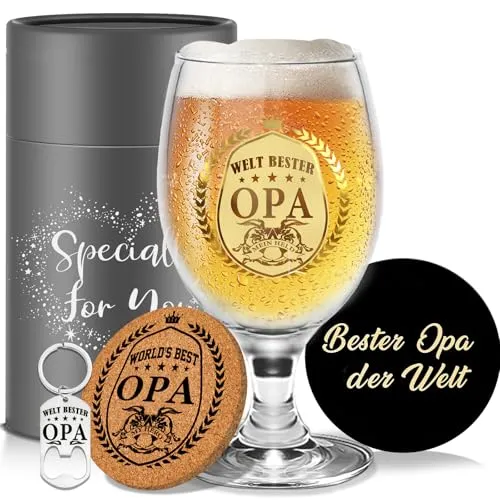 Bierglas-Set für Opa – Geschenk zu Geburtstag & Weihnachten – Bild 2