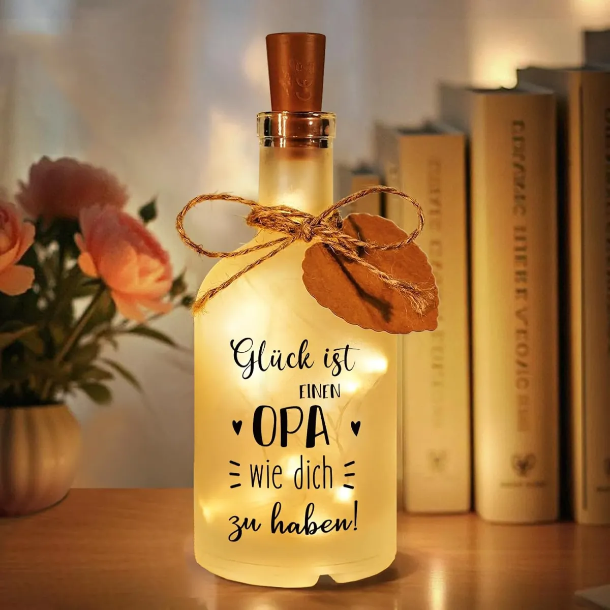 Flaschenlicht zum Selbstbefüllen – Geschenk für Opa