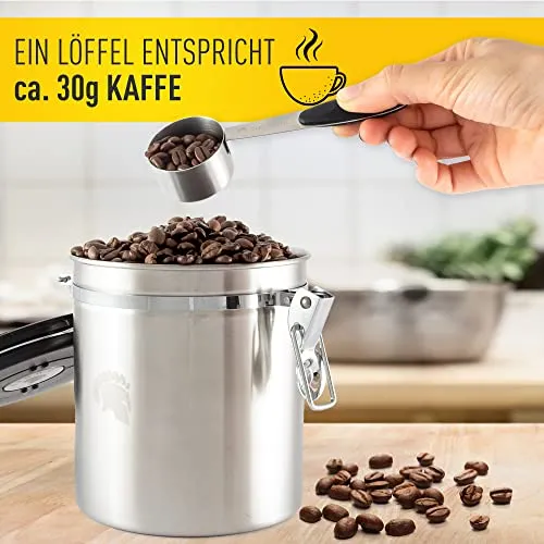 Kaffeedose aus Edelstahl mit Datumsanzeige für Kaffeefans – Bild 5