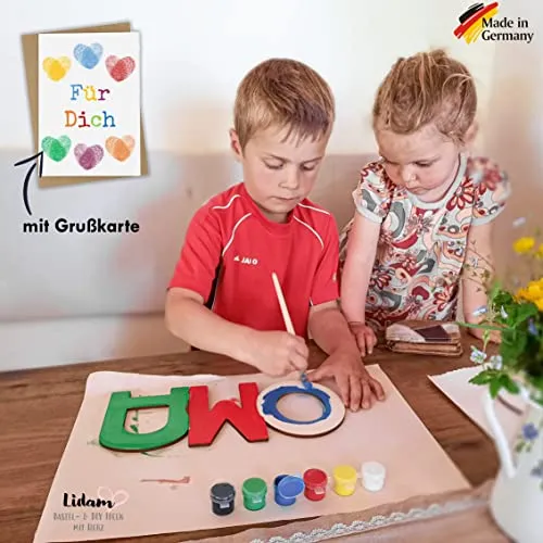 Bastelset OMA-Schriftzug aus Holz – Geschenk von Enkeln – Bild 3