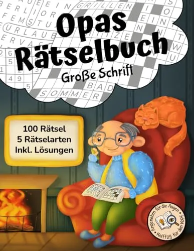 Rätselbuch in großer Schrift – Geschenk für Oma & Opa – Bild 2