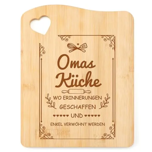 Bambus-Schneidebrett mit Gravur – Geschenk für Oma – Bild 2