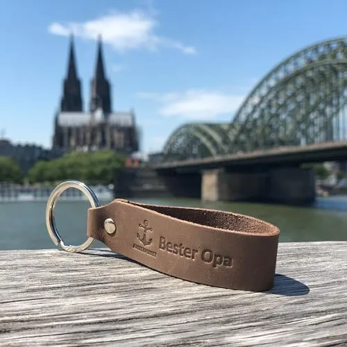 Lederanhänger „Bester Opa“ – Geschenk von den Enkeln – Bild 3