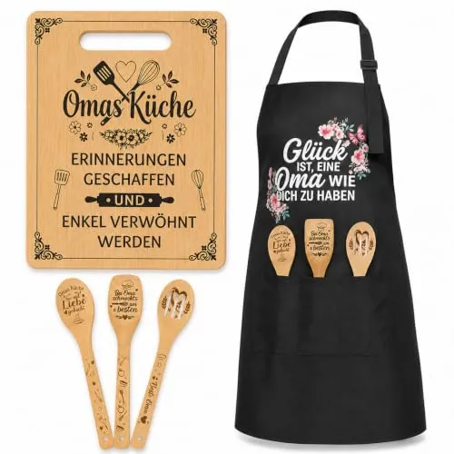 Küchenset für Oma mit Schneidebrett und Schürze – Bild 2