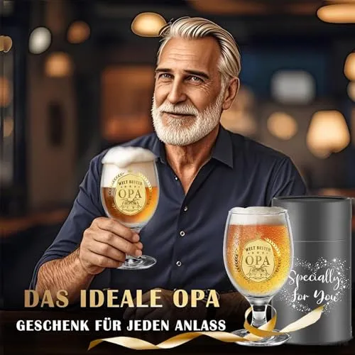 Bierglas-Set für Opa – Geschenk zu Geburtstag & Weihnachten – Bild 3