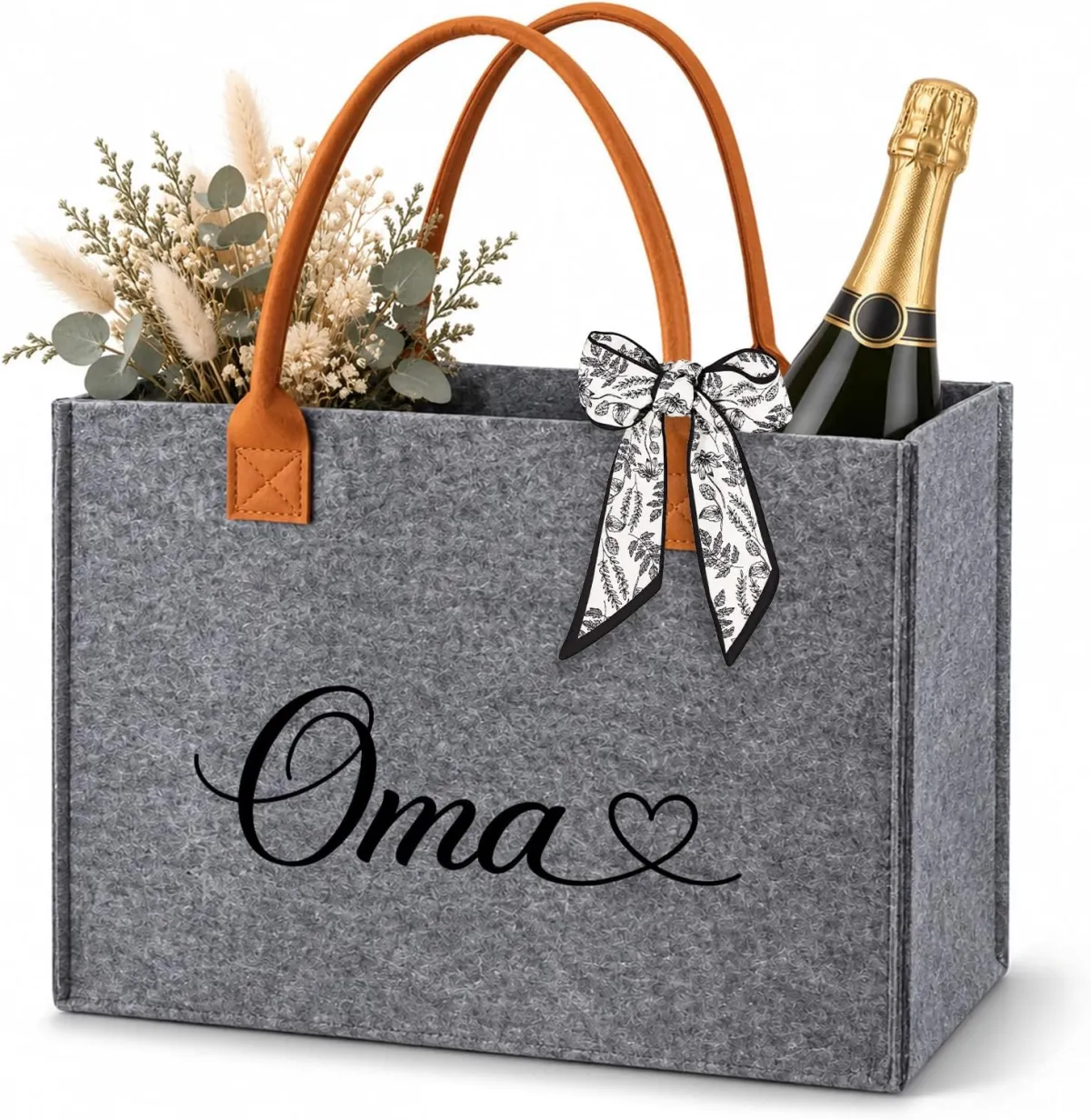 Filztasche mit Oma-Motiv – Geschenk zum Geburtstag