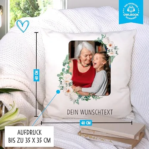 Fotokissen mit eigenem Bild – persönliches Geschenk für Oma – Bild 3