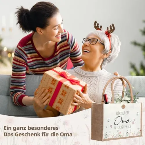 Jutebeutel als nachhaltiges Geschenk für Oma und Frauen – Bild 3