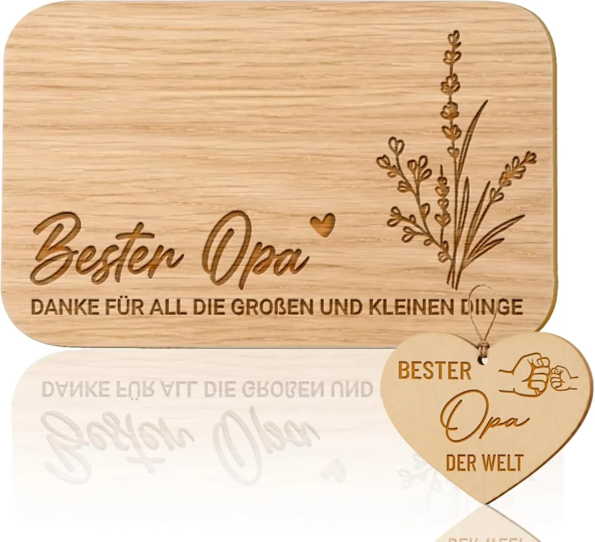 Frühstücksbrettchen mit Gravur für Opa – Geschenkidee