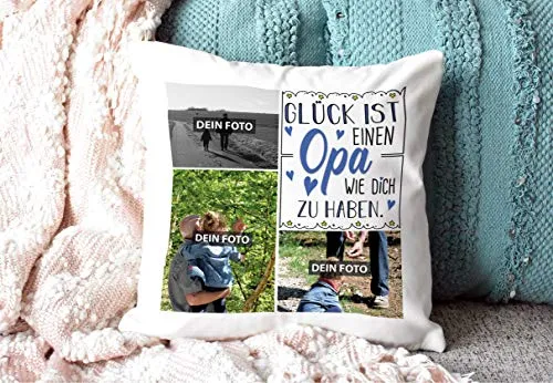 Foto-Kissen für Opa mit drei eigenen Bildern – Bild 3