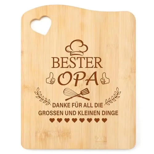 Bambus-Schneidebrett mit Widmung – Geschenk für Opa – Bild 2