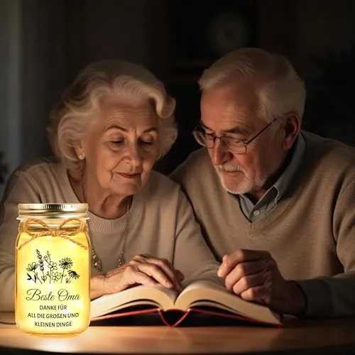 LED-Flaschenlicht mit Spruch – Geschenk für Oma – Bild 3