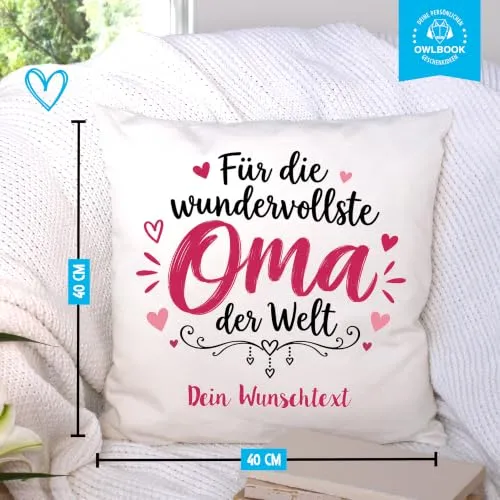 Personalisiertes Kissen für Oma – Geschenk von Enkeln – Bild 3