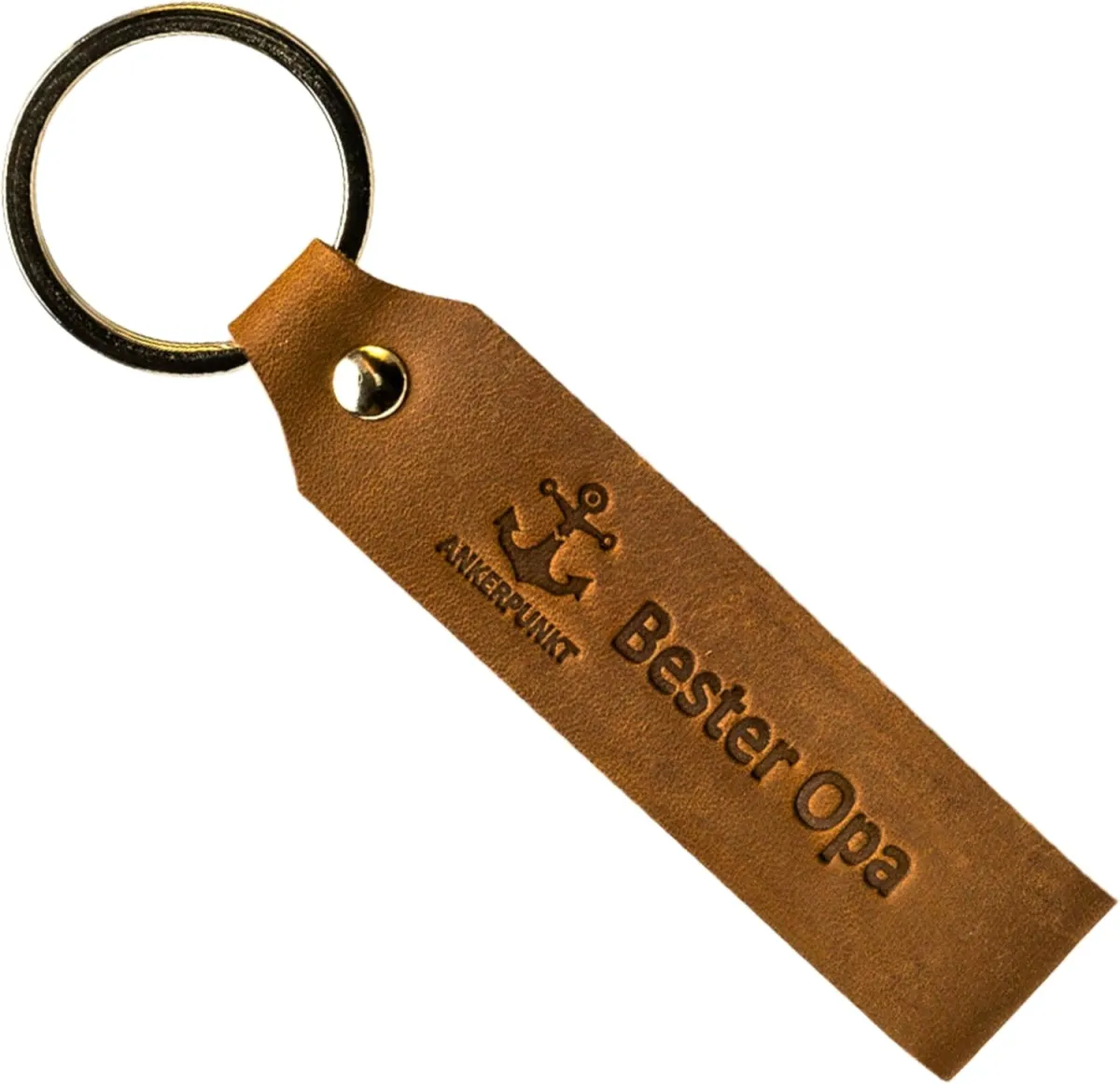 Lederanhänger „Bester Opa“ – Geschenk von den Enkeln