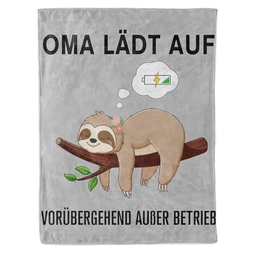 Kuscheldecke mit Botschaft für Oma – Geschenk zum Geburtstag – Bild 2