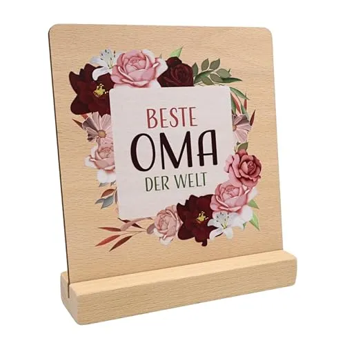 Holztafel „Beste Oma“ zum Aufstellen – Geschenk für Oma – Bild 2