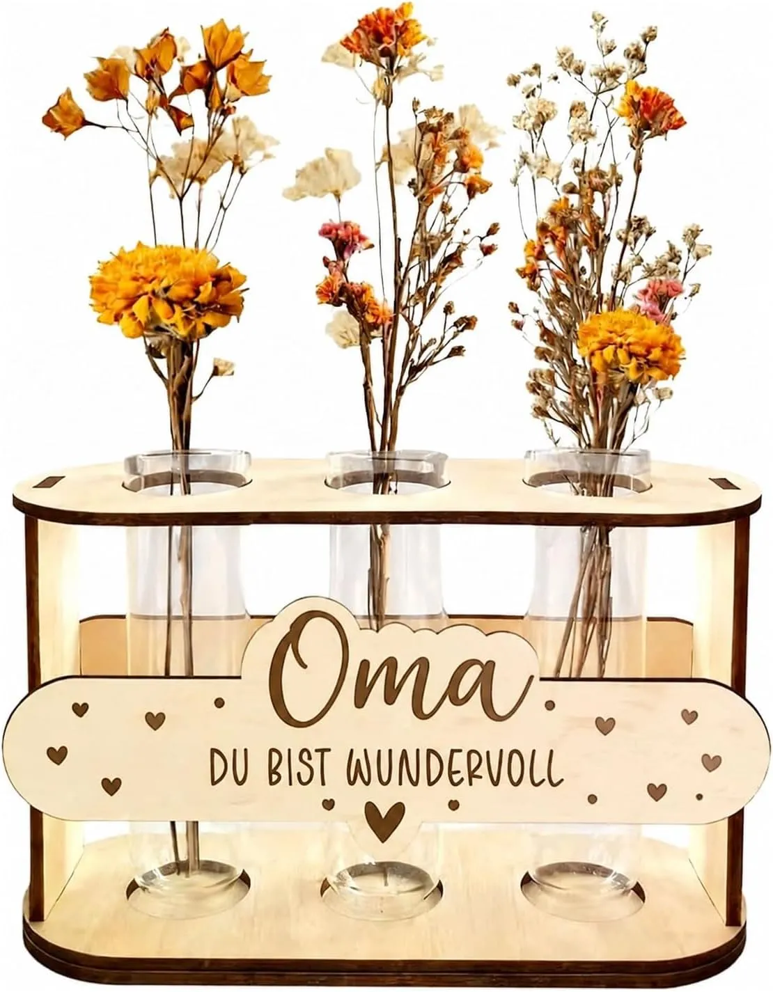Vasenständer mit Gravur für Oma – Deko zum Geburtstag